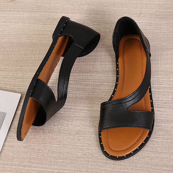 Einzeilige Sandalen mit Fischmaul