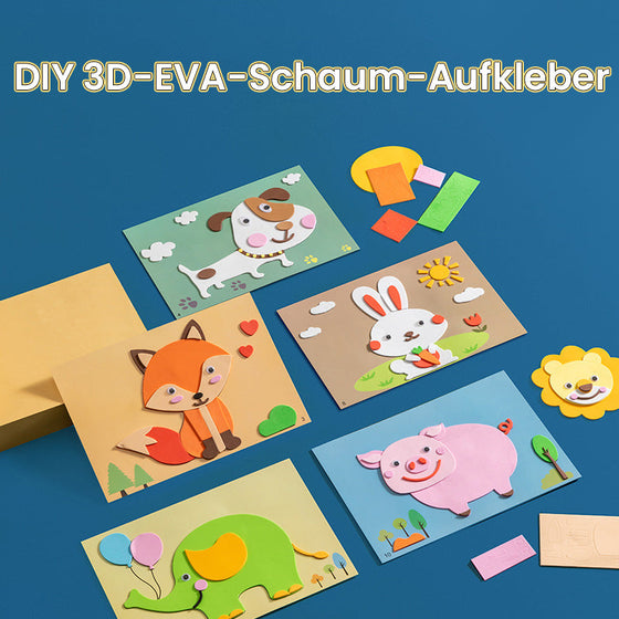 DIY Kinder Tier handgemachte Aufkleber