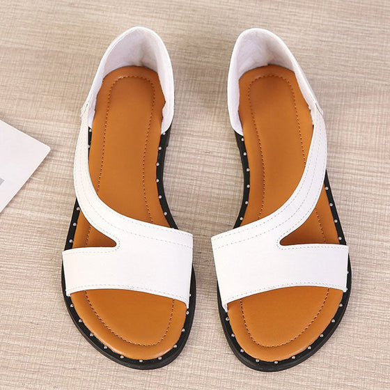 Einzeilige Sandalen mit Fischmaul