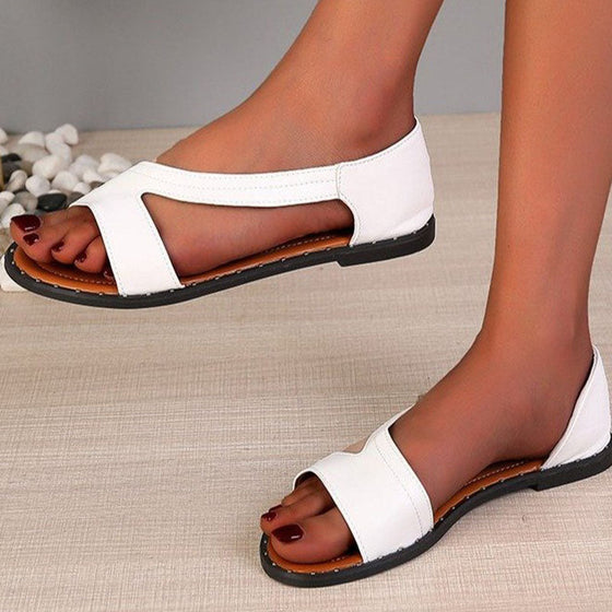 Einzeilige Sandalen mit Fischmaul