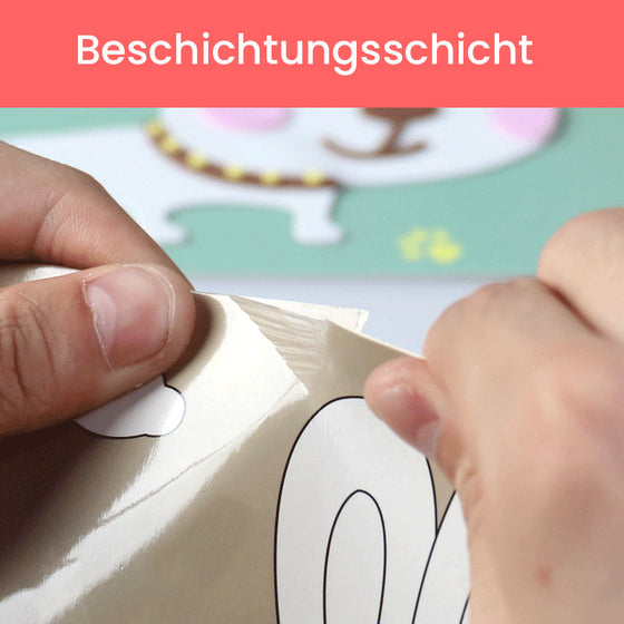 DIY Kinder Tier handgemachte Aufkleber