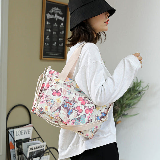 Wasserdichte Tasche mit Blumenmuster und großem Fassungsvermögen