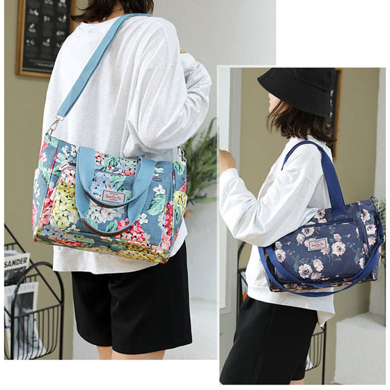 Wasserdichte Tasche mit Blumenmuster und großem Fassungsvermögen