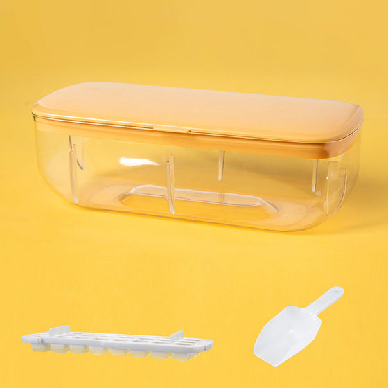 Drücken Sie den Eiswürfelbereiter