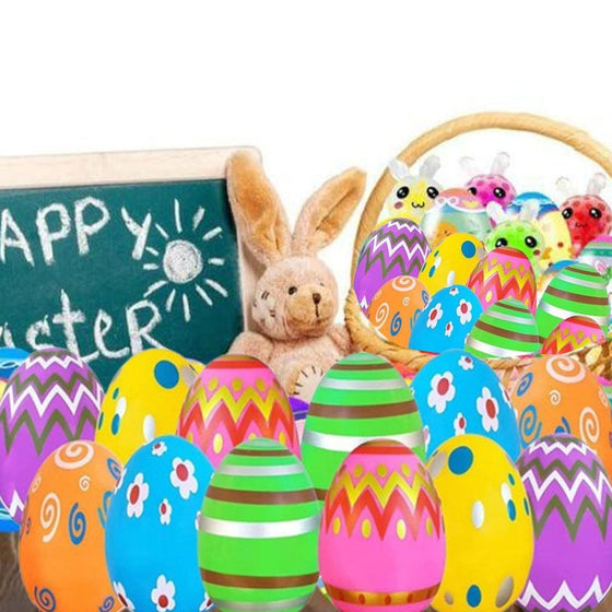 24 Pack vorgefüllte Ostereier mit Quetschspielzeugen