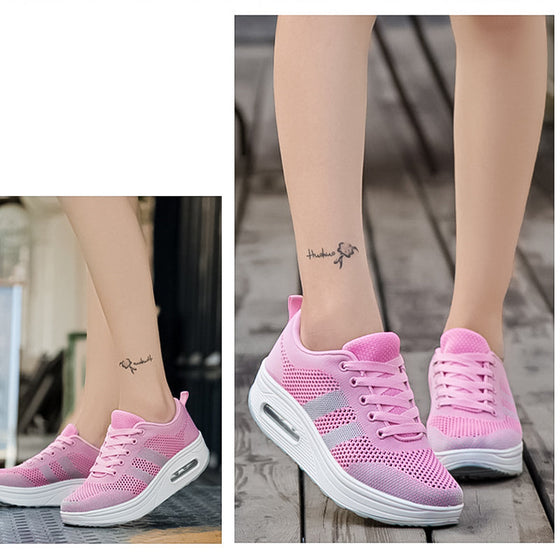 Luftkissen fliegende gewebte Rocker-Schuhe