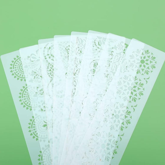 Schablonen für Blumenränder 1 Satz mit 8 PCS