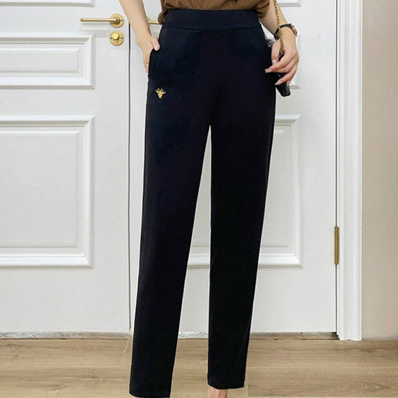 Lässige, einfarbige Stretchhose