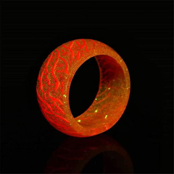 Fashion Colorful Luminous Resin Fluorescent Glowing Ring
