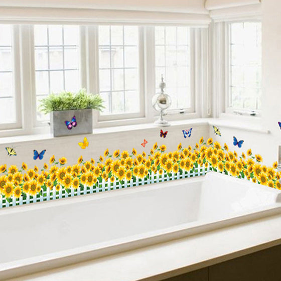 Natürliche 3D-Blumen-Wanddekoration aus grünem Gras