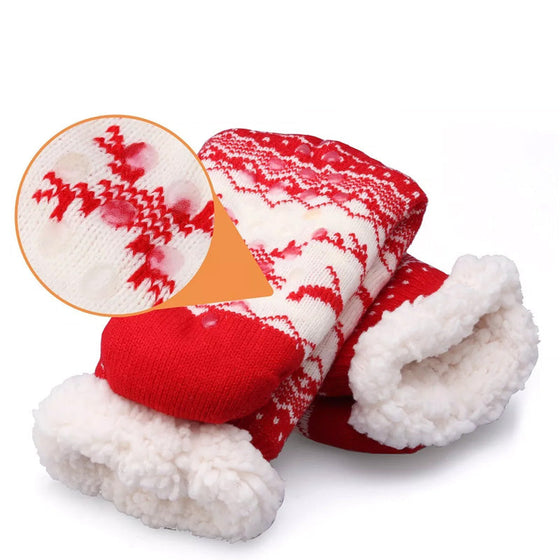 Weihnachtliche Bodensocken – Rutschfeste Haussocken