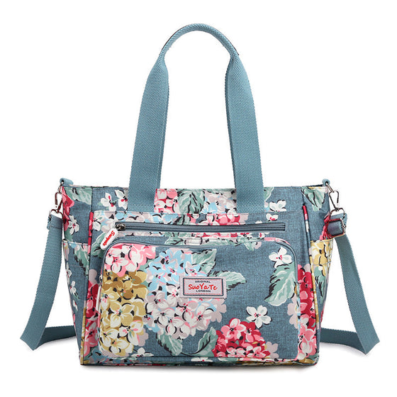 Wasserdichte Tasche mit Blumenmuster und großem Fassungsvermögen