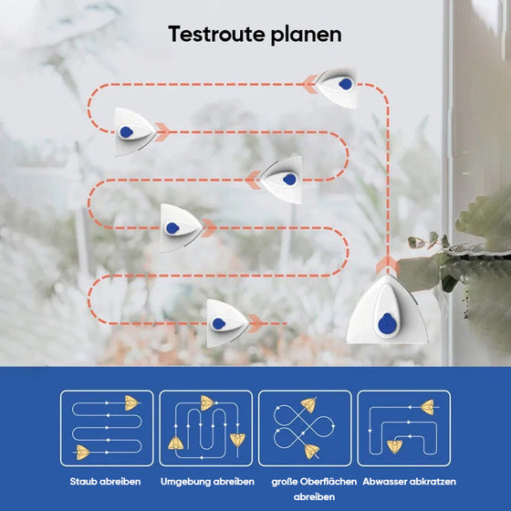 Doppelseitige Glasbürste mit Wassereinspritzung