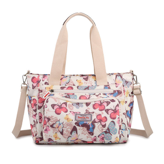 Wasserdichte Tasche mit Blumenmuster und großem Fassungsvermögen