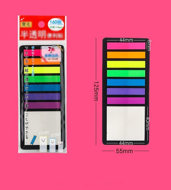 Fluoreszierende Klebezettel