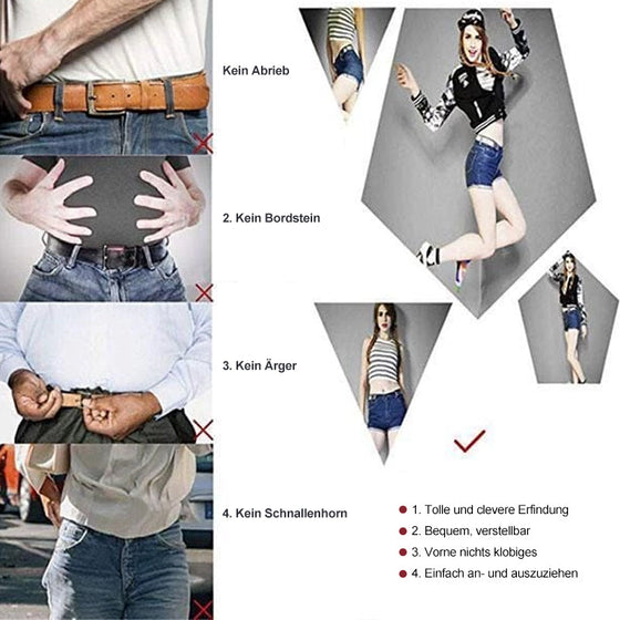 Schnallenfreie, unsichtbare, elastische Taillengürtel von Bearhome