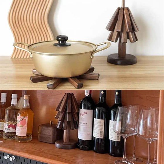 Schwarzer Walnussholz Untersetzer