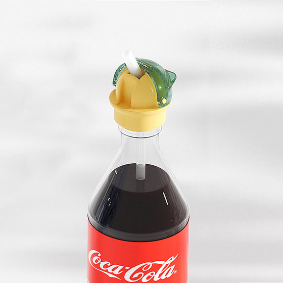 Wiederverwendbarer Trinkhalmdeckel für Kindergetränkeflaschen