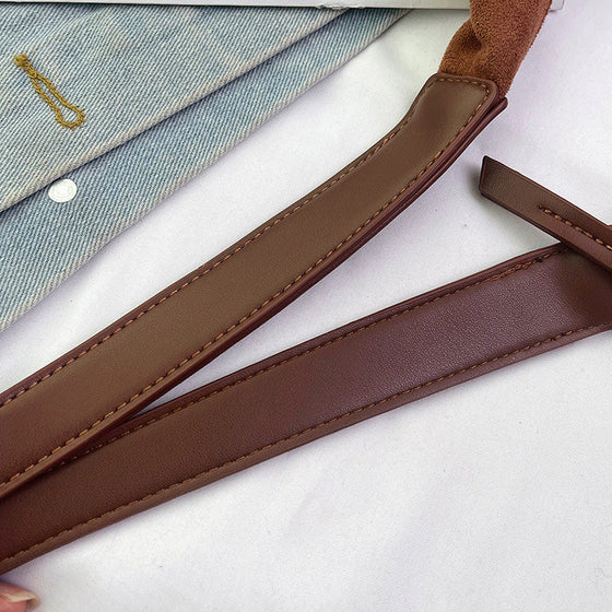 Pendlertasche aus Wildleder mit großem Fassungsvermögen