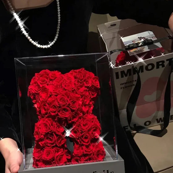 Wunderschönes Geschenk zum Valentinstag - ewiger Roser-Bär
