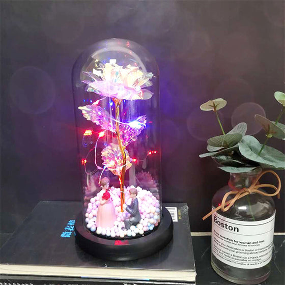 Glitzernde Rosenornamente verzaubern romantisch