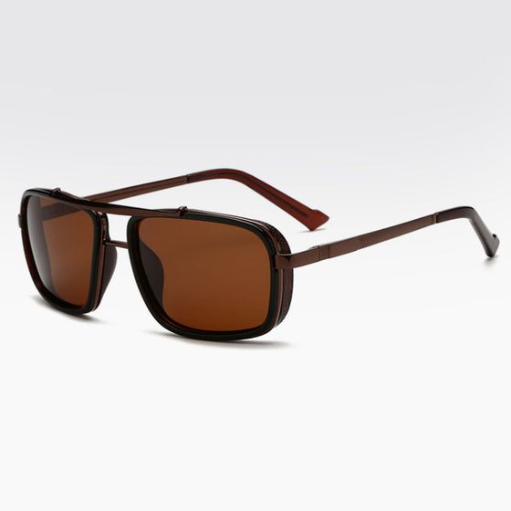 Herren Retro Steampunk Polarisierte Sonnenbrille