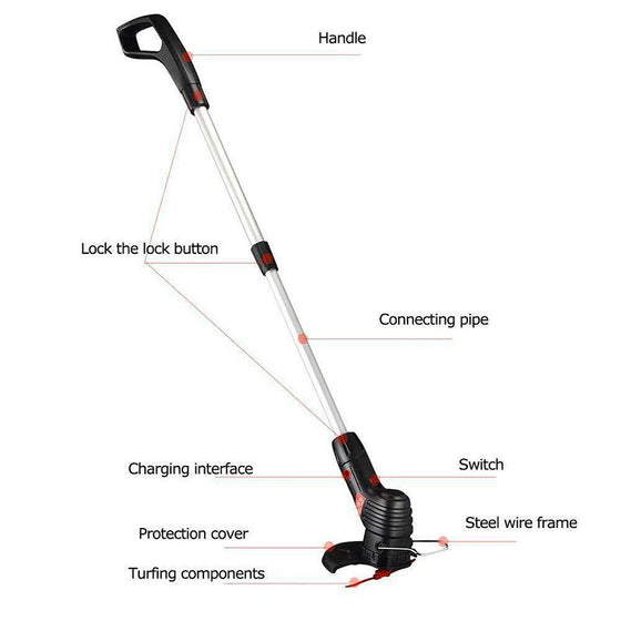 ✨Tragbarer intelligenter kabelloser elektrischer Rasenmäher/Trimmer & Edge