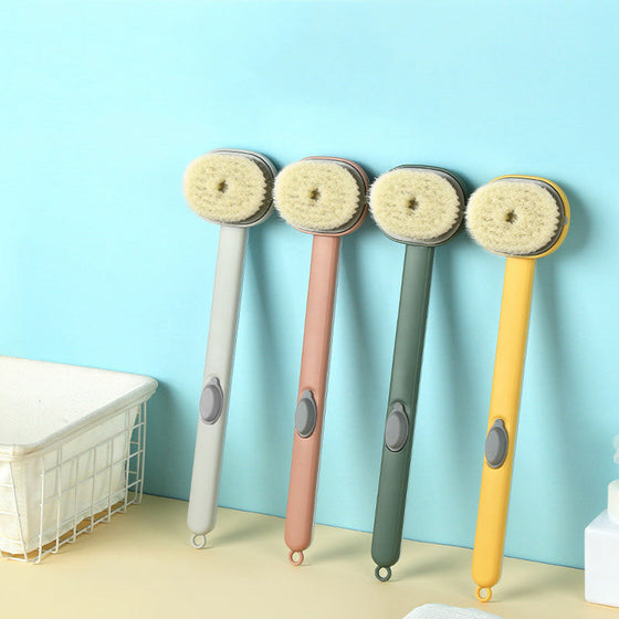 Abnehmbare Badebürste mit langem Griff