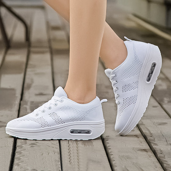 Luftkissen fliegende gewebte Rocker-Schuhe