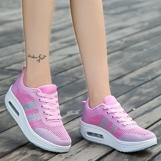 Luftkissen fliegende gewebte Rocker-Schuhe