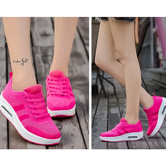 Luftkissen fliegende gewebte Rocker-Schuhe