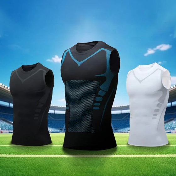 Herren Schnelltrocknendes ärmelloses Sportkompressionstop