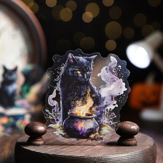 Fall Black Cats Rub-on-Transfers