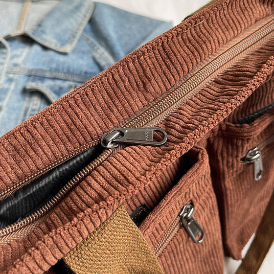 Große Kapazität Corduroy-Damentasche