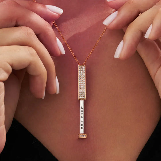 Geheime Botschaft „Ich liebe dich“-Anhänger-Halskette