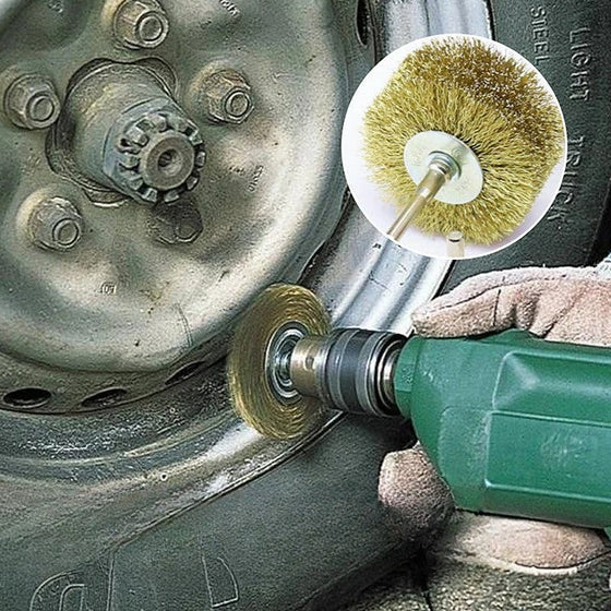 Polierter Bürstenkopf aus Stahldraht