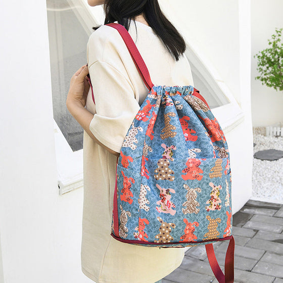 Faltbarer Sportrucksack mit großem Fassungsvermögen und Kordelzug