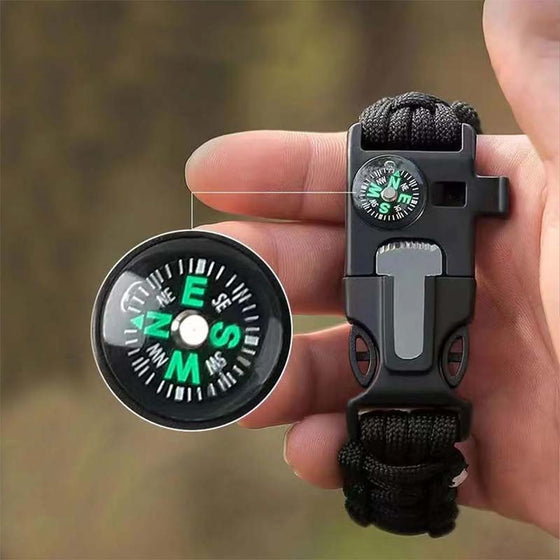 Multifunktionales Überlebensarmband aus Paracord