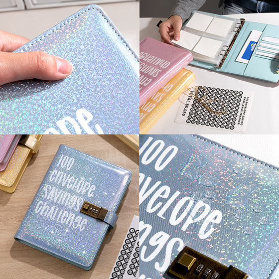 100-Tage-Sparherausforderungs-Loseblatt-Ledger