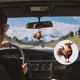 Cowboyhane Arcylic Ornament - Gave til bondegårdsdekorasjon