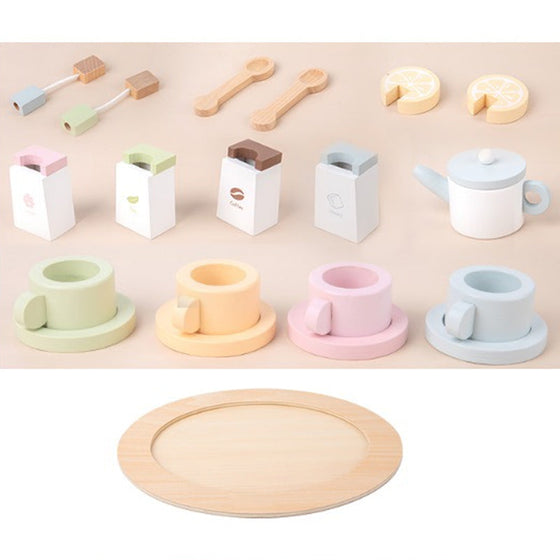 Nachmittagstee Holzspielzeugset