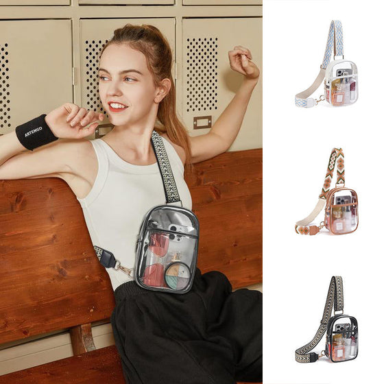 Transparente PVC-Umhängetasche