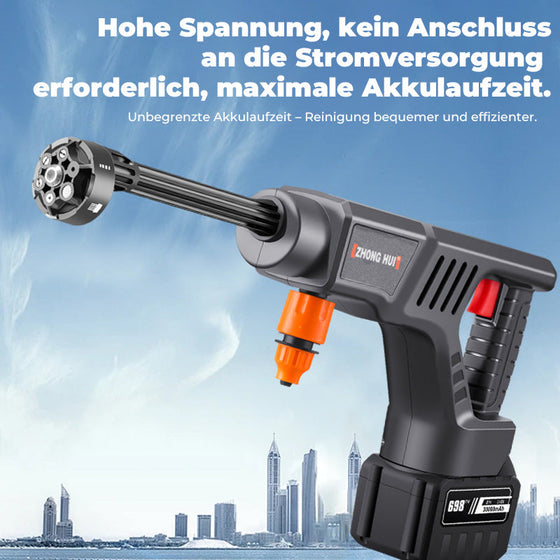 Tragbare Hochdruck-Autowaschpistole mit Lithiumbatterie
