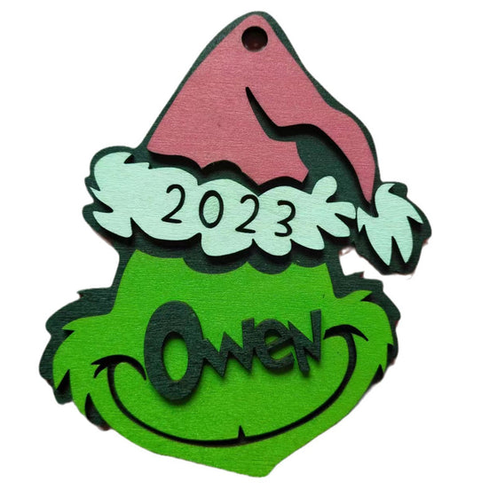 Personalisierter Grinchmas-Ornament, Weihnachtsschmuck