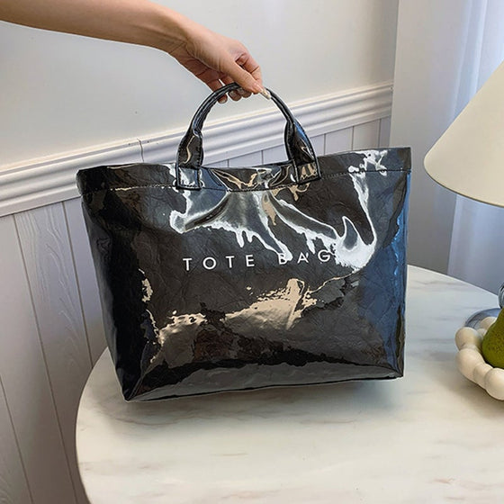 Damen-Totebag mit Buchstaben-Print