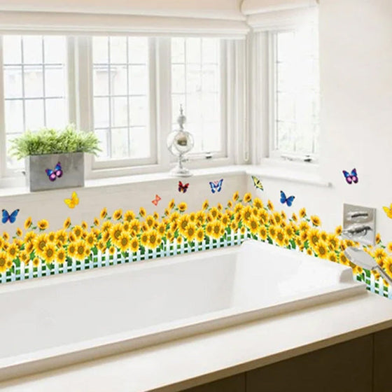 Natürliche 3D-Blumen-Wanddekoration aus grünem Gras