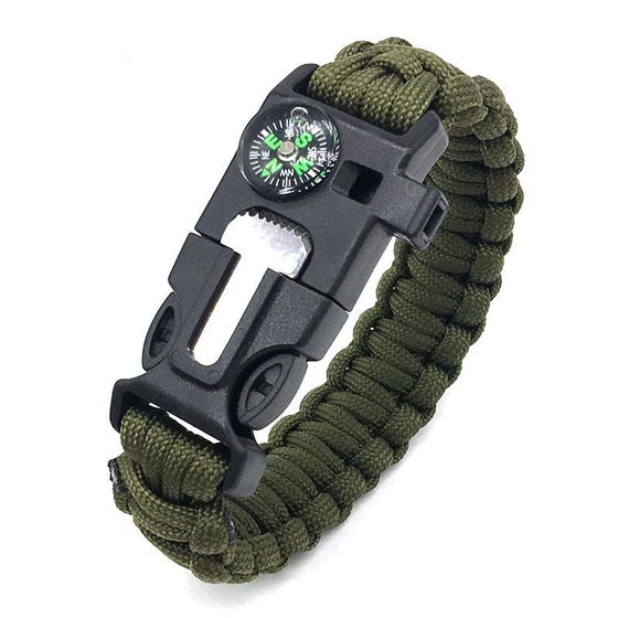 Multifunktionales Überlebensarmband aus Paracord