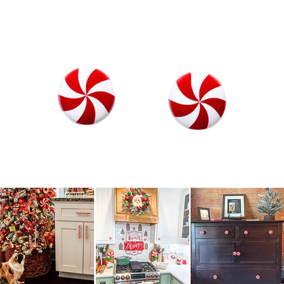 Weihnachts-Pfefferminzknopf-Knopfabdeckung