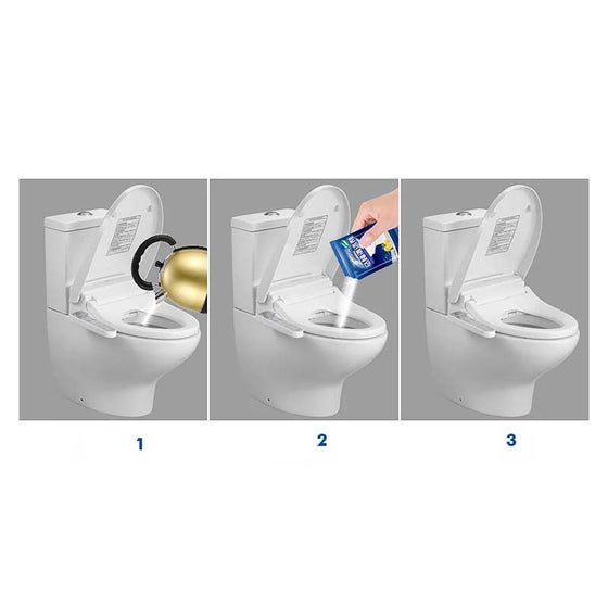 Kraftvoller Vergilbungs- und Kalkentferner für die Toilettenschüssel