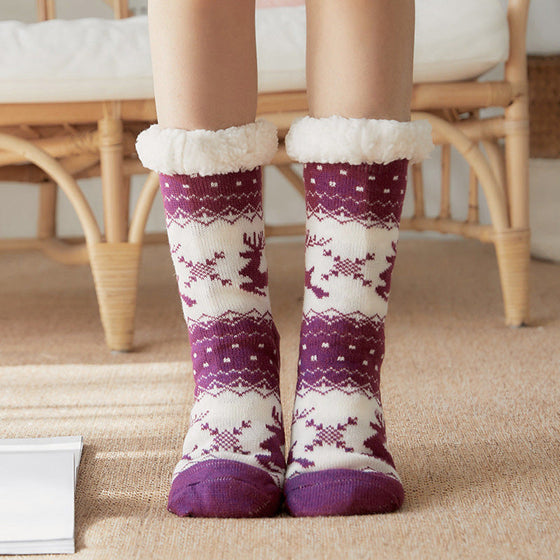 Weihnachtliche Bodensocken – Rutschfeste Haussocken